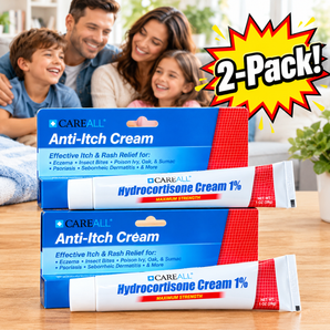 CareAll Hydrocortisone 1% Anti-Itch Cream Maximum Strength 1 oz. 2-Pack