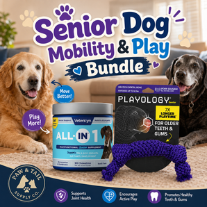 Senior Dog Mobility & Play Bundle – Vetericyn Bone & Joint + Playology Dental Rope Toy