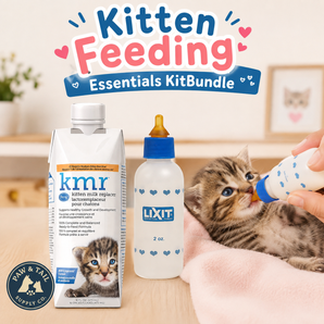 Kitten Feeding Essentials Kit KMR Liquid Milk Replacer & Nursing Bottle Bundle
