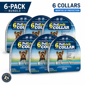 PetLock Flea & Tick Collar Small Dogs 6 Months Protection 6-Pack