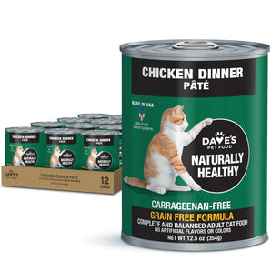 Chicken Wet Food Cat Dave's Naturally Healthy Dinner Paté (12.5oz)