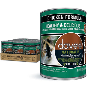 Chicken Wet Food Cat Dave's Naturally Healthy Dinner Paté (12.5oz)