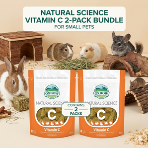 Oxbow Natural Science Vitamin C Guinea Pig Supplement with Timothy Hay 4.2oz 2-Pack