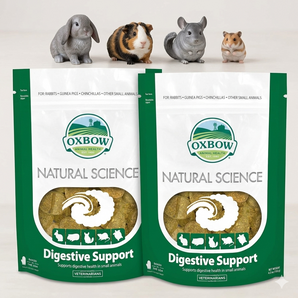 Oxbow Natural Science Digestive Support 60ct Small Pet Supplement Timothy Hay 2-Pack