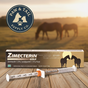 Merial Zimecterin Gold Dewormer Paste Horses 7.35g Treats Tapeworms Bots 1250 lb