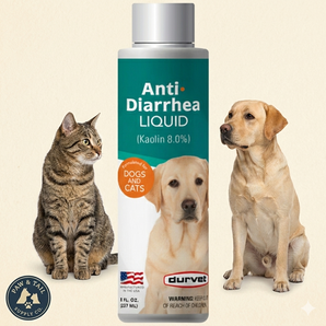 Durvet Kaolin Anti-Diarrhea Liquid 8 oz. Dogs & Cats Electrolyte Support