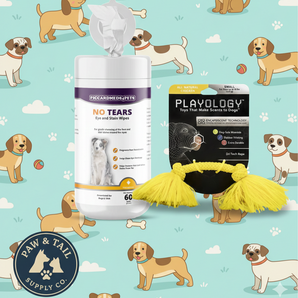 Piccardmeds4pets Eye & Tear Stain Wipes + Playology Dri-Tech Rope Dog Toy – Wholesale Bundle!