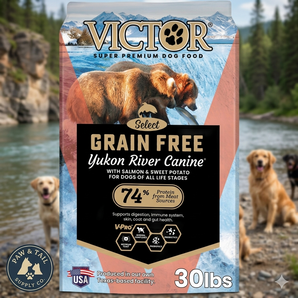 VICTOR Grain Free Yukon River Dog Food 30 lb High Protein Fish Recipe for All Life Stages Dogs