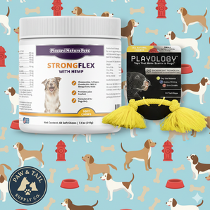 PiccardNaturePets StrongFlex Hemp Joint Dog Soft Chews + Dri-Tech Rope Toy – Wholesale Bundle!