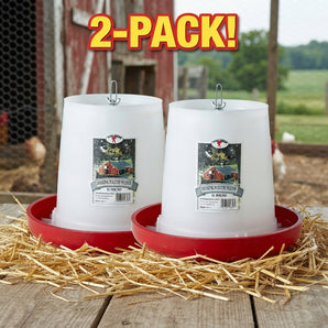 Little Giant Plastic Hanging Poultry Feeder Holds 11-Pound Feed 2-Pack