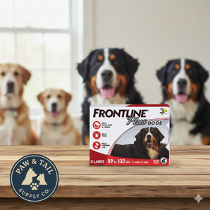 Frontline Plus Dogs 89-132 lbs 3 Pack Flea Tick Treatment Kills Eggs & Larvae