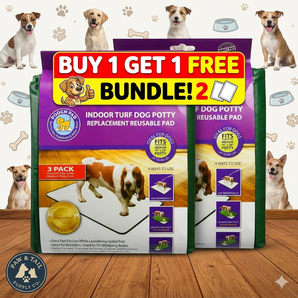 BUY 1 GET 1 FREE! PoochPads Indoor Turf Replacement Dog Potty Pad Medium 18" x 28" 3-Pack Reusable