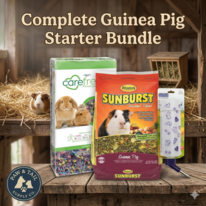 Complete Guinea Pig Starter Bundle - Higgins Sunburst Food, Carefresh Bedding & Lixit Bottle
