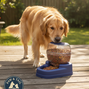 Bergan Petite Gourmet Pet Feeder Small Blue Auto Dispenser 6lb BPA Free