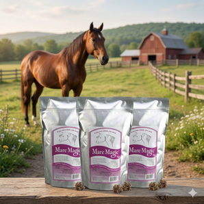 Mare Magic Calming Horse Supplement Raspberry Leaf Mares & Geldings Relax 8 oz. 3-Pack