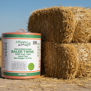 Alligator Brand Poly Baler Twine Pine Straw 9,000 Orange Roll Versatile Twine