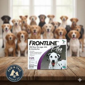 Frontline Plus Dogs 45-88 lbs Flea Tick Treatment Kills Eggs & Larvae 3 Pack