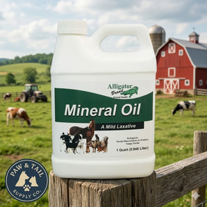 Alligator Brand Mineral Oil for Horses Livestock Dogs & Cats Digestive Support 1 Quart
