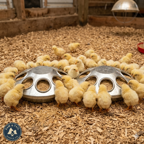 Miller Galvanized Round Baby Chick 6" Feeder 8 Hole Heavy Duty Poultry Feeder 2-Pack