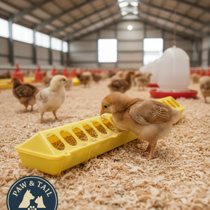 Little Giant 20" Plastic Flip-Top Poultry Ground Feeder, Yellow Easy Access for Chickens