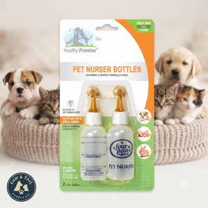 Four Paws Healthy Promise Pet Nurser Bottles 2 Pack for Puppies & Kittens