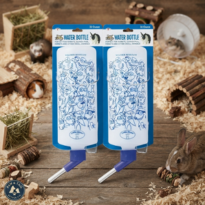 Pet Lodge Small Animal Water Opaque Plastic Bottle No-Leak Dispenser 32oz 2-Pack
