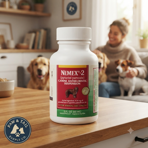 Nemex-2 Canine Pyrantel Pamoate Oral Suspension Caramel Dog Wormer 60mL