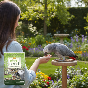 Higgins Vita Seed Parrot Food 5 lbs. Premium Seed Blend w/ Probiotics & DHA Omega-3