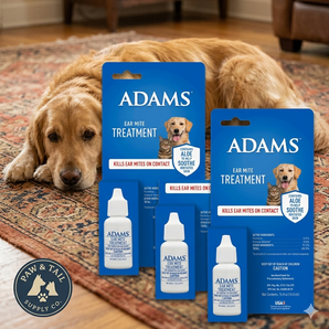 Adams Ear Mite Treatment for Dogs & Cats 0.5oz Kills Mites Fast Soothes Pet Ear 3PCK