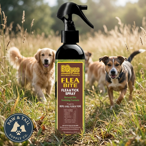 EQyss Flea Bite Flea & Tick Spray 8 oz. Natural Oils Non-Toxic Dogs Cats