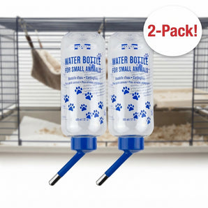 Marshall Pet Products Water Bottle for Small Animals Clear Design Easy to Fill 2-Pack