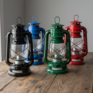 21st Century 10" Hurricane Lantern Globrite Oil/Kerosene Camping Lantern Assorted Colors