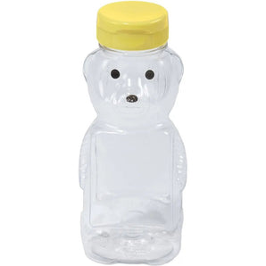 Little Giant Plastic Bear Bottle Honey Squeeze Bottle with Flip-Top Lid 12-Pack Little Giant