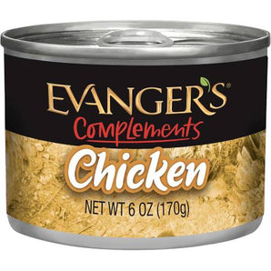 Evanger's Complements Grain Free Chicken Dog & Cat Food Topper 6 oz.