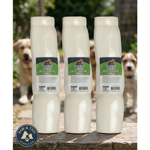 Redbarn All-Natural Large Beef Cheek Rolls for Dogs Grain-Free Chew Treat 3ct