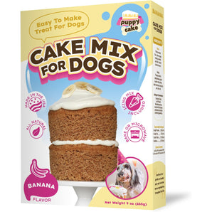 Puppy Cake Banana Flavor Cake Mix and Frosting Dog Treats 9 oz.