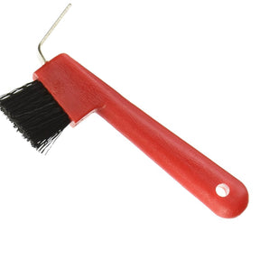 Rubber Horse Hoof Pick & Stiff Brush Grooming Tool Assorted Colors