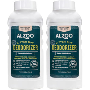 Alzoo Cat Litter Deodorizer Fragrant Sweet Vanilla Granules 26.6 oz. 2-Pack
