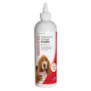 Durvet Antibacterial & Antifungal Topical Pet Skin & Ear Flush 12 oz. Bottle