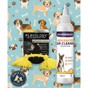 Piccardmeds4pets Ear Cleanser + Playology Dri-Tech Rope Dog Toy – Wholesale Bundle!