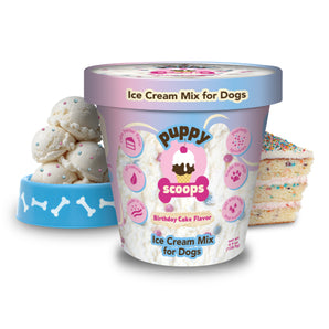 Puppy Cake Puppy Scoops Dog Ice Cream Mix Birthday Cake Grain Free Treats 4.9 oz.