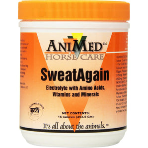 AniMed SweatAgain Horse Electrolyte Supplement Powder 16 oz.