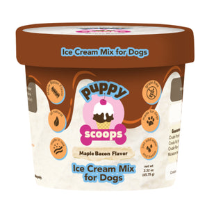 Puppy Cake Puppy Scoops Dog Maple Bacon Ice Cream Cup Dog Treats 2.32 oz.