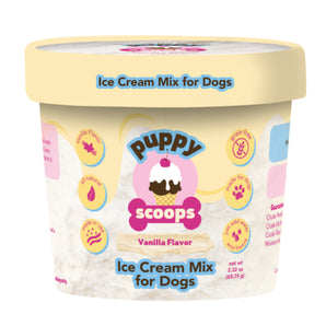 Puppy Cake Puppy Scoops Ice Cream Mix Vanilla Flavored Dog Cup Treats 2.32 oz.