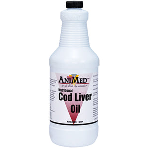 AniMed Nutritional Cod Liver Oil Supplement for Animals 1 Quart