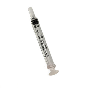 Syringe 3ml Luer Slip with Cap No Needle 100CT LS