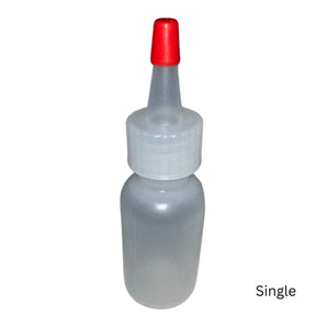 Boston Round Squeeze Bottles with Yorker Caps 1oz Durable Dispensing Bottles for Crafts, Baking, Oils, Paints & More