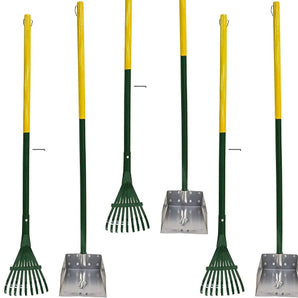Four Paws Durable Poop Rake Set – Aluminum Pan for Yard & Grass Cleanup 3-Pack