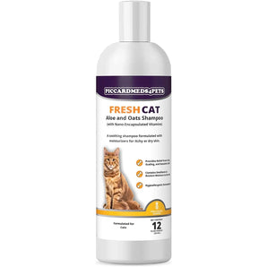 Piccardmeds4pets Fresh Cat Aloe & Oatmeal Shampoo Gentle Cat Care 12 oz.
