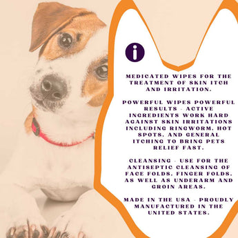 Piccardmeds4pets Keto-Itch Relief Wipes 50CT Piccard Meds 4 Pets